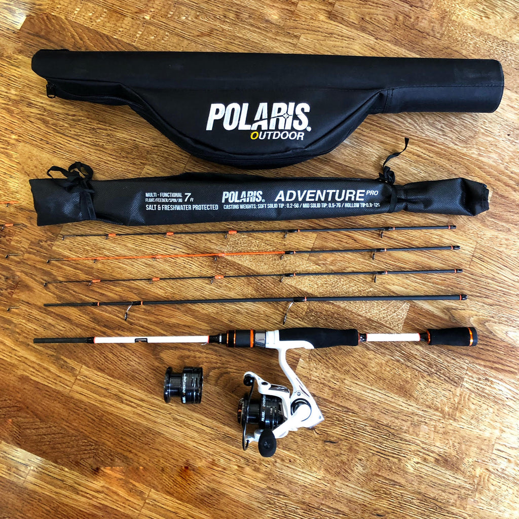 Polaris Adventure Pro Ultra Compact Travel Rod & Reel Combo – 7ft 5pc