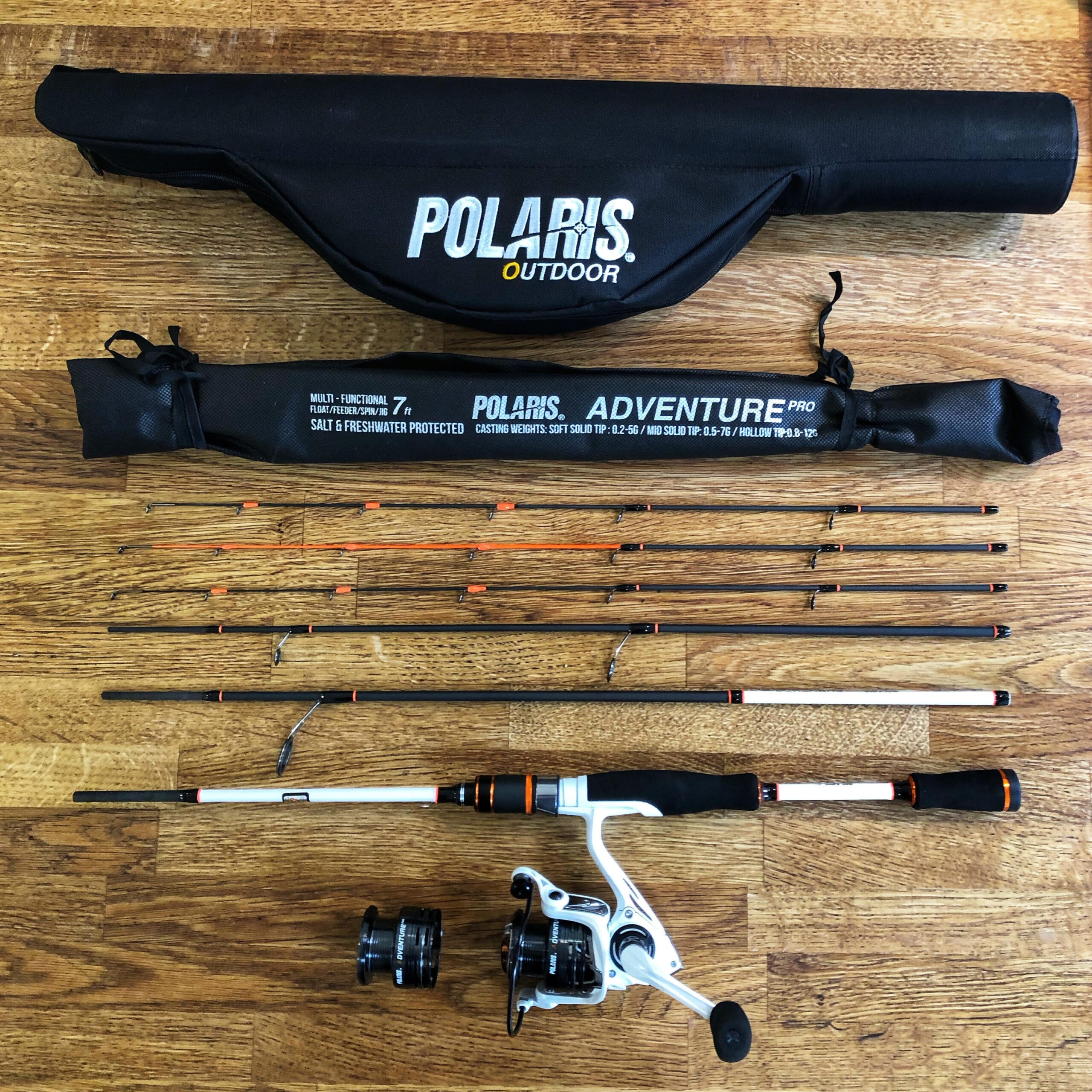 7ft POLARIS ADVENTURE PRO - Ultra Compact Travel Rod & Reel Combo, Official Store